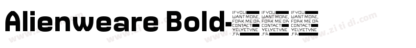 Alienweare Bold字体转换